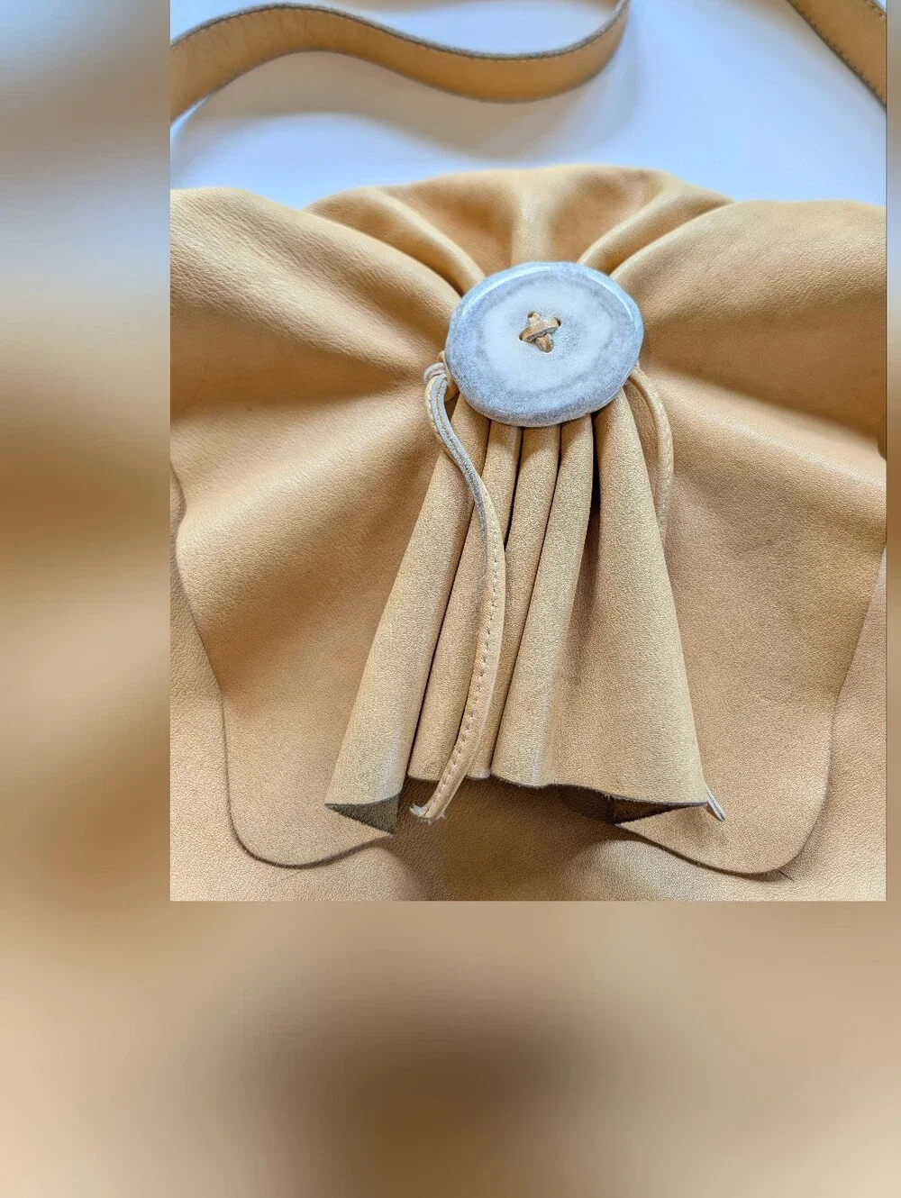 Leather Butter Soft Carmel Color Handmade Purse 🤩 Unique!